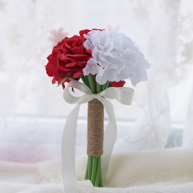 Real Touch Artificial Peony and Rose Wedding Bouquet UK
