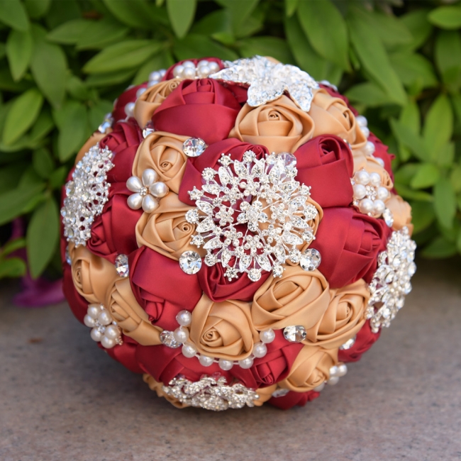 Stunning Beading Wedding Bouquet UK in Multiple Colors