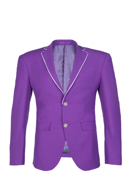 Lilac Latest Design Peak Lapel Single Breasted Two Button UK Wedding Suit