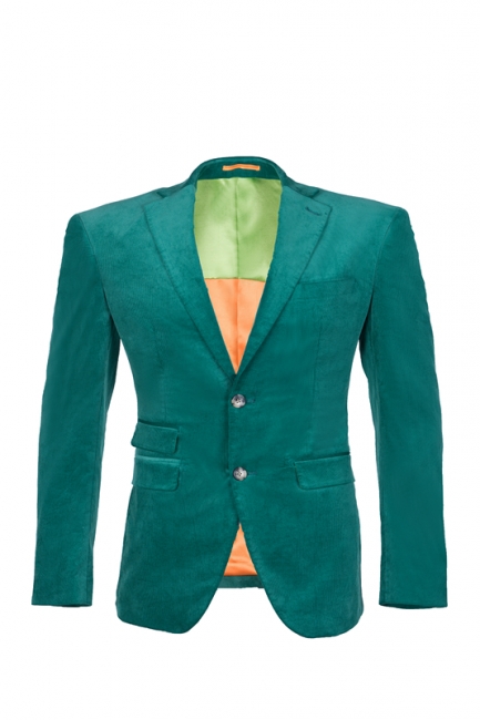 Customize Bespoke Single Breasted Peak Lapel Turquoise Groomsman UK Suits