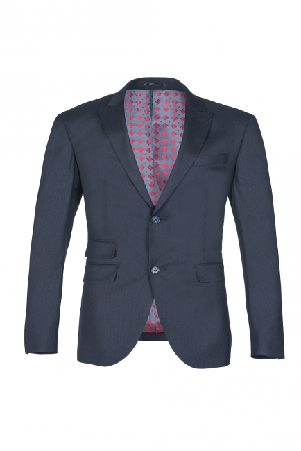 Breasted Black Peak Lapel Two Button Single Slim Fit Classic Men Suits UK