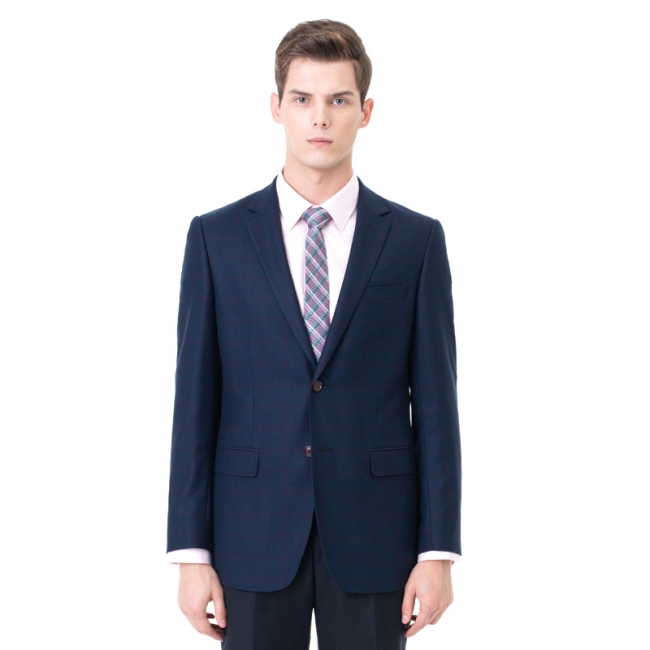 Peak Lapel Two Button Single Breasted Slim Fit Two-piece Suit