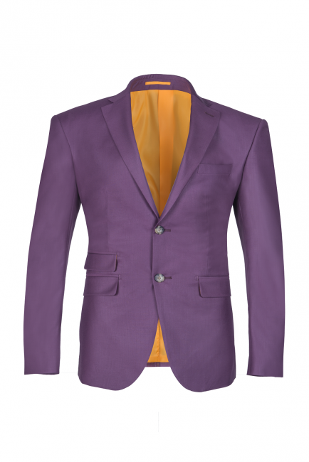 Latest Design Lilac Peak Lapel Single Back Vent Breasted UK Wedding Suit