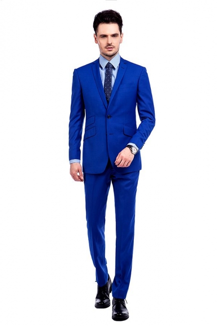 High Quality Royal Blue Single Breasted Custom Suit | Peak Lapel Two Buttons Casual Suit Groomsman