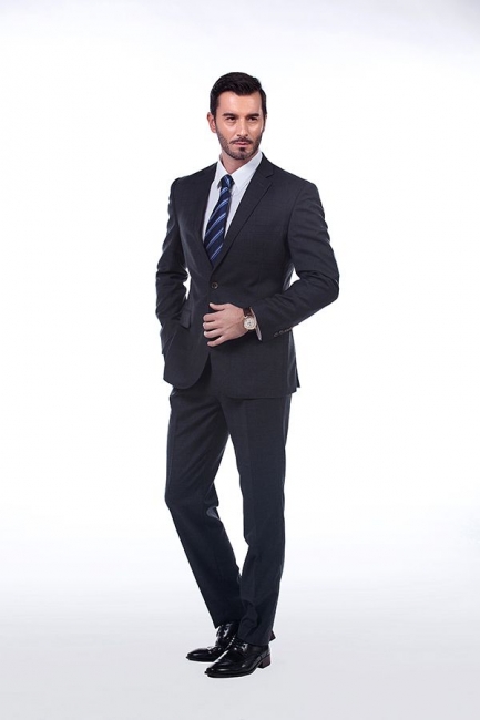 Luxury High Quality Grey Plaid Customized suit UK For Men | Single Breasted Peak Lapel Groomsman Popular UK Wedding Suit