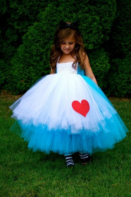 Mix Color Cute Sleeveless Tulle UK Flower Girl Dress | Puffy Girls Pageant Dress