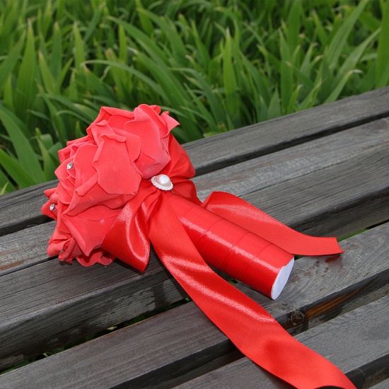 Simple Silk Rose Wedding Bouquet UK in Multiple Colors_19