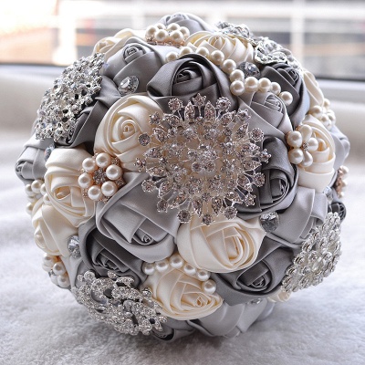 Stunning Beading Wedding Bouquet UK in Multiple Colors_7