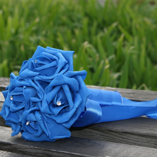 Simple Silk Rose Wedding Bouquet UK in Multiple Colors_12