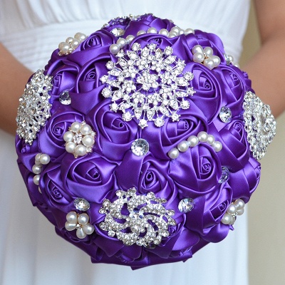 Stunning Beading Wedding Bouquet UK in Multiple Colors_6