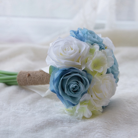 Real Touch Artificial Peony and Rose Wedding Bouquet UK_4