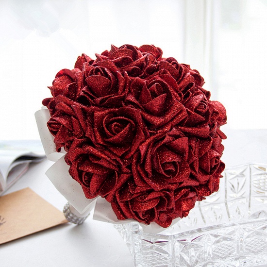 Sparkle Multiple Colors Rose Wedding Bouquet UK_4