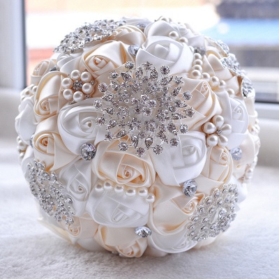 Stunning Beading Wedding Bouquet UK in Multiple Colors_1