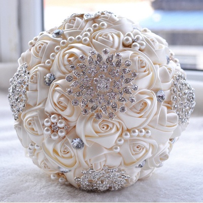 Stunning Beading Wedding Bouquet UK in Multiple Colors_2
