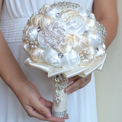 Stunning Beading Wedding Bouquet UK in Multiple Colors_9
