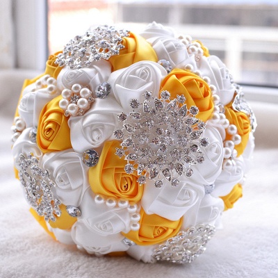 Stunning Beading Wedding Bouquet UK in Multiple Colors_5