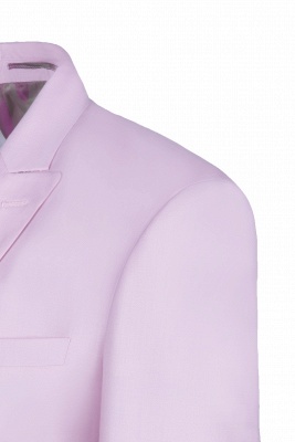 Latest Design Candy Pink Two Button Back Vent Peak Lapel Groomsman Suit UK_5