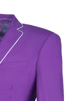 Lilac Latest Design Peak Lapel Single Breasted Two Button UK Wedding Suit_4