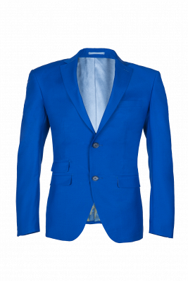 Royal Blue Peak Lapel High Quality Fashion Custom Made UK Wedding Suit_1