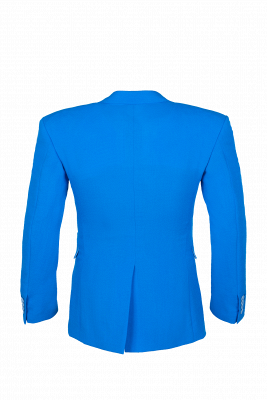Peak Lapel Ocean Blue Customize Single Breasted UK Wedding Suit_4