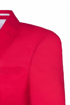Popular Stylish Design Back Vent Peak Lapel Red Best Men Groomsman Suit UK_6