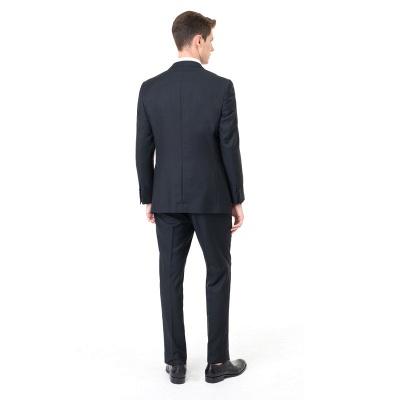 Custom Made Peak Lapel Two Pieces Custom Made Suit UK with Pants Casual Suits_3