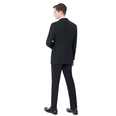 Slim Fit Peak Lapel Two-piece Suit Two Button Casual Suits UK_2