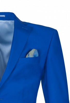 Royal Blue Peak Lapel High Quality Fashion Custom Made UK Wedding Suit_3