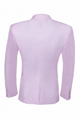 Latest Design Candy Pink Two Button Back Vent Peak Lapel Groomsman Suit UK_6