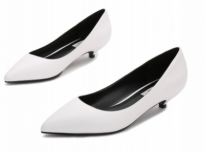 Woman Pointed Toe Kitten Heel Wedding Shoes UK_8