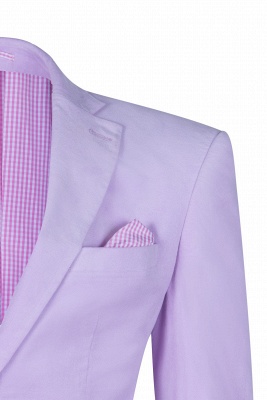 Custom Made Bespoke Lavender Peak Lapel Single Breasted UK Wedding Suit_3