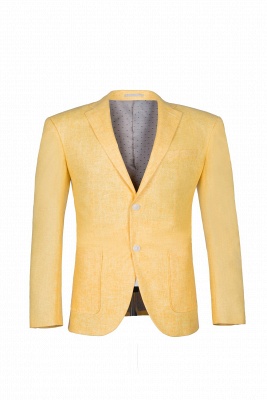 Peak Lapel Two Button Daffodil High Quality UK Wedding Suit Casual Suit UK_4