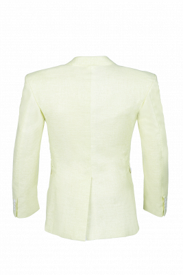High Quality Peak Lapel Daffodil Groomsman Slim Fit Single Breasted UK Wedding Suit_5