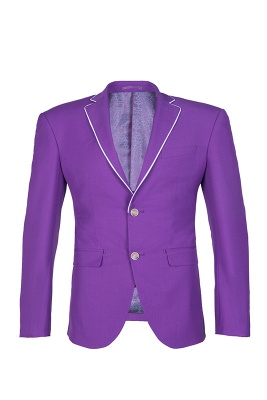 Lilac Latest Design Peak Lapel Single Breasted Two Button UK Wedding Suit_2
