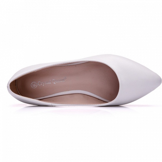 Woman Round Toe PU Flat Wedding Shoes UK_6