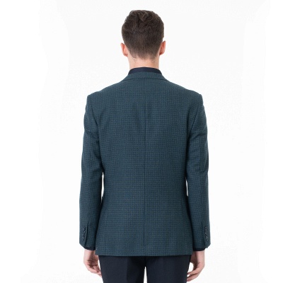 Customize Lattice Two-piece Suit Peak Lapel Single Breasted Career Suits UK_2