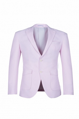 Candy Pink High Quality Single Breasted Peak Lapel UK Wedding Suit_3