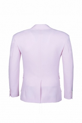 Candy Pink High Quality Single Breasted Peak Lapel UK Wedding Suit_5