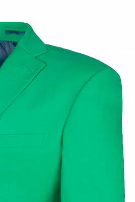 Turquoise Customize Single Breasted Peak Lapel Groomsman Popular UK Wedding Suit_4