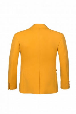 Custom Made Slim Fit Orange Peak Lapel One Button Casual Suit Groomsman Suit UK_5