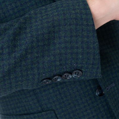 Customize Lattice Two-piece Suit Peak Lapel Single Breasted Career Suits UK_4