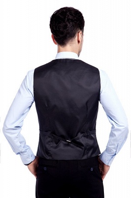 Black Single Breasted 3 Piece Business Suit for Men | High-end Peak Lapel Custom Made Suit UK_7