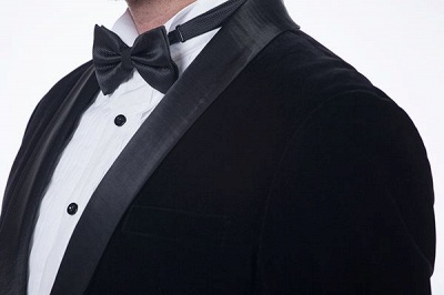 Black Velvet Shawl Collar High Quality Custom British Men Suit | Latest Design One Button Groomsman UK Wedding Suit_5
