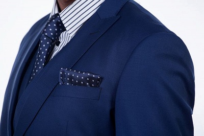 Royal Blue Peaked Lapel British Men Suits UK Tuxedos | Customize Three Pocket Single Breasted Groomsman_8