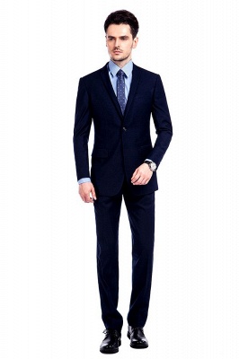 Navy Blue Notched Lapel 3 Pocket High Quality Suit for Men | New Arriving Single Breasted Slim Fit Best BestmansBritish Men Suit_1