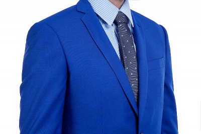 High Quality Royal Blue Single Breasted Custom Suit | Peak Lapel Two Buttons Casual Suit Groomsman_7