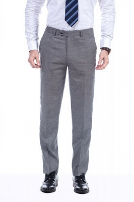 Gray Stylish Design Peak Lapel British Men Suits UK | Custom Made Two Pocket UK Wedding Suit_8