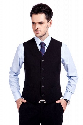 Black Single Breasted 3 Piece Business Suit for Men | High-end Peak Lapel Custom Made Suit UK_6