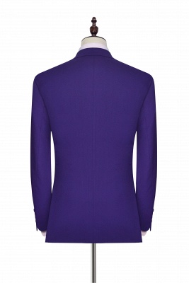 Fashion Purple Single Breasted Custom Made Business British Men Suit | Peak lapel 2 Pocket Tailored Wedding Bestmen Tuxedos 3 Pieces Set_6