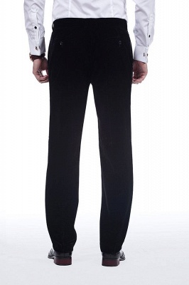 Black Velvet Shawl Collar High Quality Custom British Men Suit | Latest Design One Button Groomsman UK Wedding Suit_9